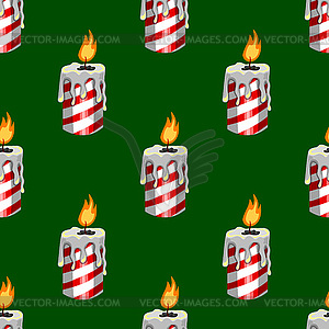 Seamless pattern with burning candle - vector EPS clipart