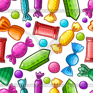 Seamless pattern with candy - vector image