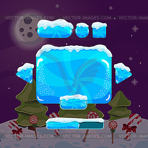 Sweet winter user interface game - vector clip art