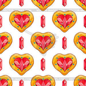 Seamless pattern with heart - vector image