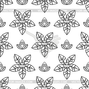 Seamless pattern with flower - vector image