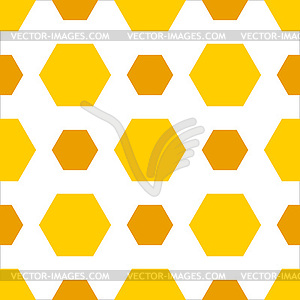 Seamless pattern with cartoon honeycomb. Abstract - vector clip art