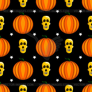 Seamless pattern with skull - vector clip art