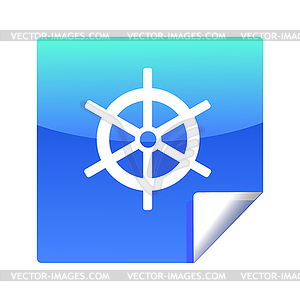 The sticker on the marine theme - color vector clipart