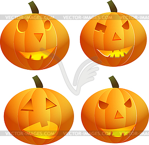 Halloween pumpkin . Scary Jack - royalty-free vector clipart