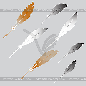 Feather Set - vector clipart / vector image