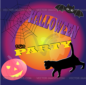 Poster Halloween party - vector image