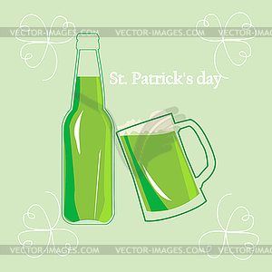 St. Patrick`s day, , poster with symbol of - vector clip art