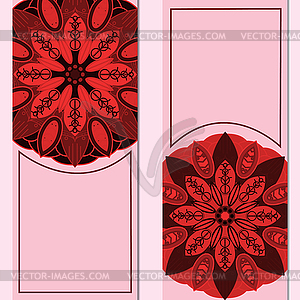 Colorful ornamental ethnic banner set. Templates - vector clipart