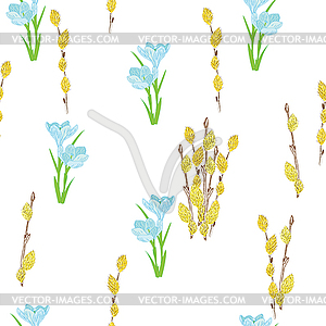 Happy Easter, seamless pattern - vector clipart