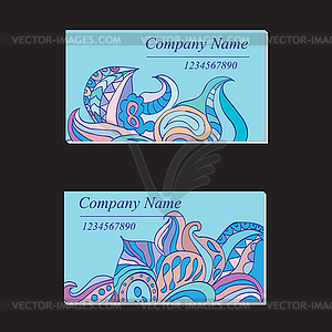 Colorful ornamental ethnic cards set. Templates wit - vector image