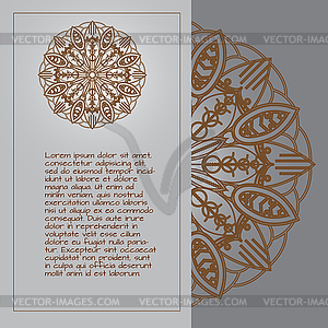 Ornamental mandala, print template . Asian motifs - vector image