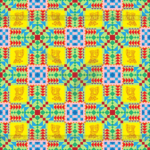 Traditional Mexican pattern, seamless pattern, usin - vector clipart