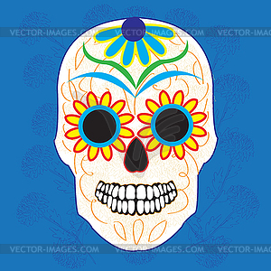 Day of dead national holiday in Mexico, colorful - vector image