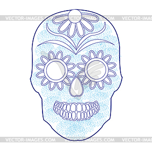 Day of dead national holiday in Mexico, colorful - vector clipart