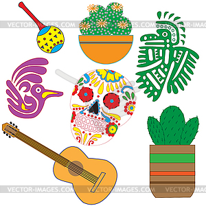 Set of colorful objects, cartoons and icons of - vector EPS clipart