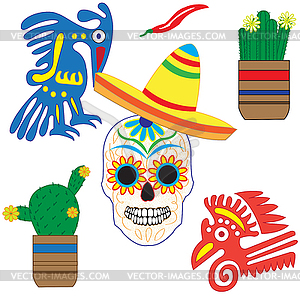 Set of colorful objects, cartoons and icons of - vector clipart