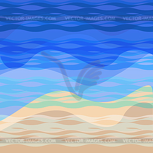 Море, лето, пляж, отдых фон. , Th - иллюстрация в векторном формате