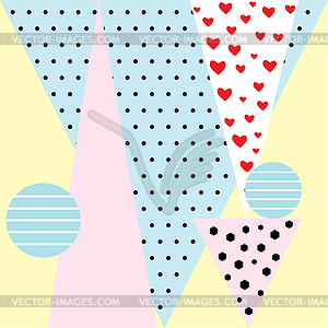 Designed in style of Memphis, fashion geometric - vector image