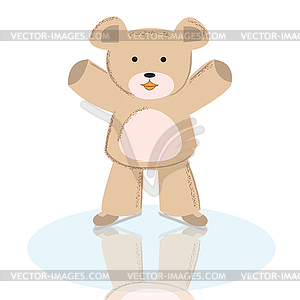 Doodle Teddy bear cartoon skater - vector clipart