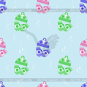 Seamless vector pattern. Different colors bright warm k - vector clipart