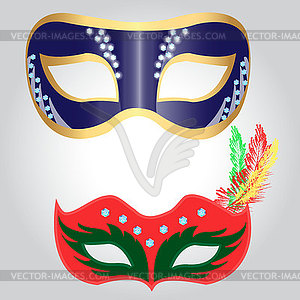 Mask for carnival or masquerade, decorated with - vector image