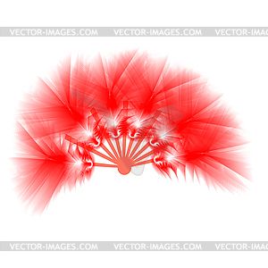 Great fan of fluffy feathers for carnival or - royalty-free vector clipart