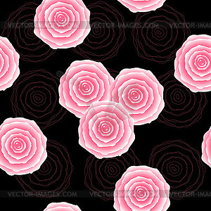 Seamless floral pattern with small abstract roses i - vector EPS clipart