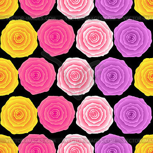 Seamless floral pattern with small abstract roses i - vector image