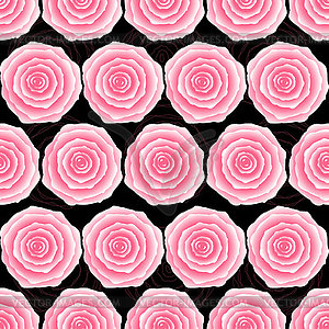 Бесшовные цветочный узор с абстрактными маленькими розами я - векторное изображение EPS