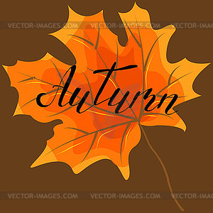 Autumn, hand lettering, quotes.Modern motivation - vector clipart / vector image