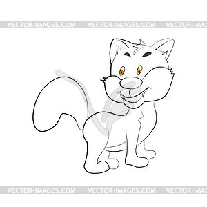 Funny characters cat, back - vector image