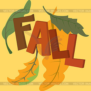 Fall wreath maple leaves, birch or collect Rowan - vector clipart / vector image