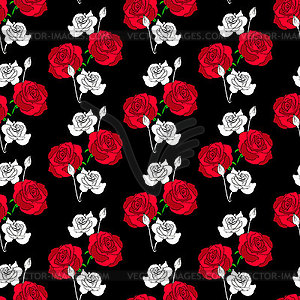 Seamless floral pattern. Beautiful weave flowers - vector image