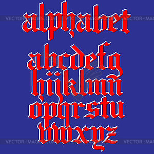 Gothic alphabet. Vintage font. Typography for - vector clip art