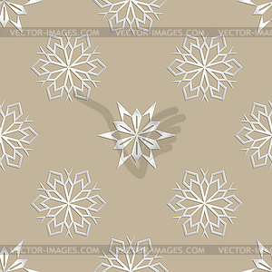 Snowflakes pattern. Endless simple , image. Creative - vector EPS clipart
