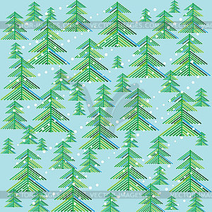 Christmas tree. Winter background. Christmas and Ne - royalty-free vector clipart