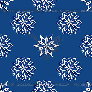 Snowflakes pattern. Endless simple , image. Creative - vector clipart