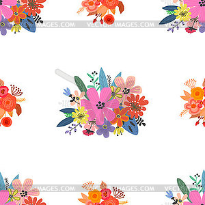 Abstract elegance seamless pattern with floral - vector image