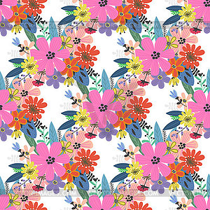 Abstract elegance seamless pattern with floral - vector image