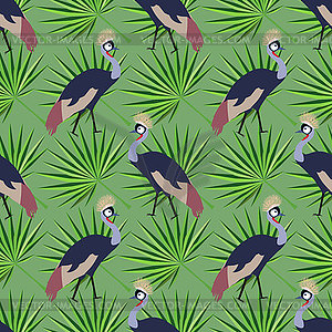 Seamless pattern. Tropical sheets, exotic African - vector image