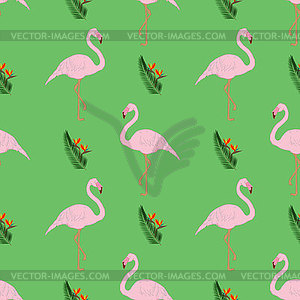 Seamless pattern. Tropical sheets, exotic African - vector EPS clipart