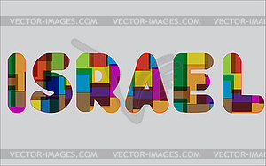 Words ISRAEL concept written in colorful abstract - vector clipart