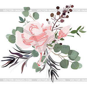 Delicate bouquet for your beloved, for weddi - vector EPS clipart
