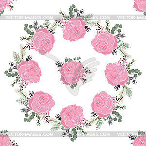 Floral seamless summer pattern, beautiful flower - vector clip art