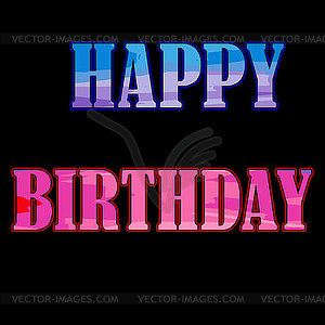 With Happy Birthday words on beautiful mul - vector clip art