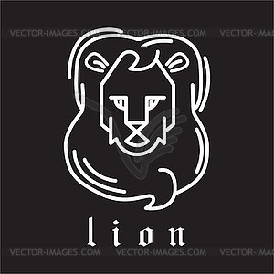 White flat simple icon line art style with black - vector image