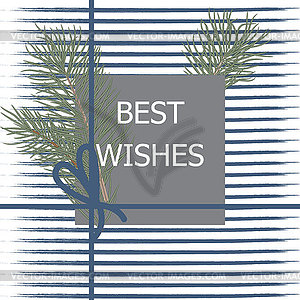 Рождественский и новогодний дизайн с красивым растением - изображение в векторе