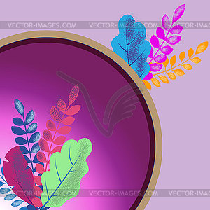 Abstract florals composition with space for text, - vector image
