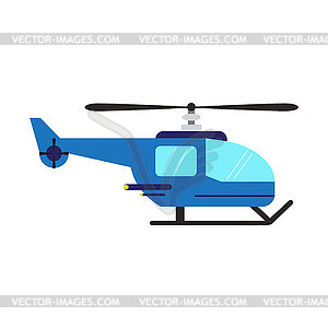 Helicopter aircraft vehicle symbol flat style. - vector image